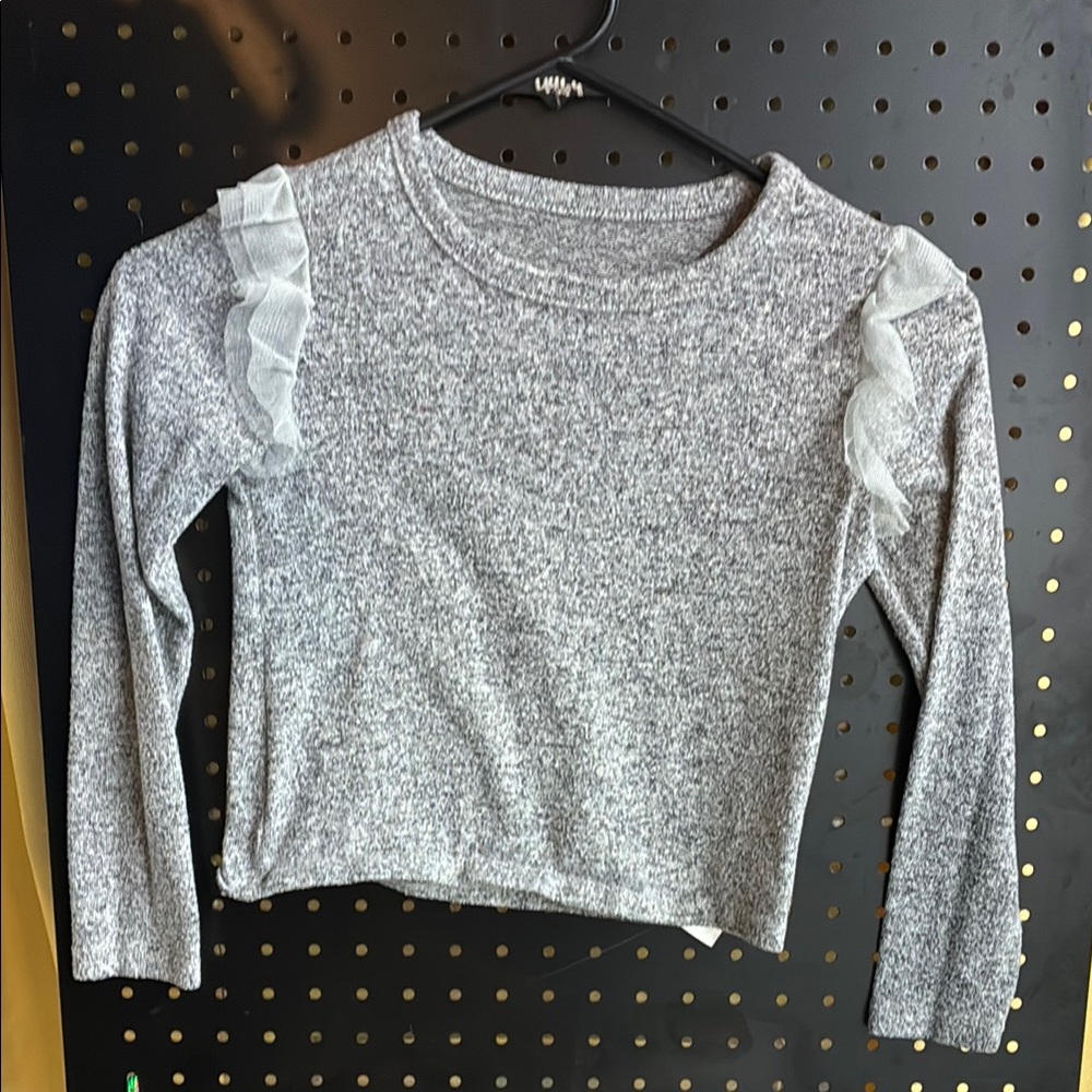 Sweet Dreams Gray Long Sleeve Tee with Metallic Sheen